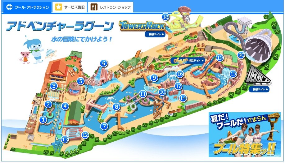 summer land map - water park