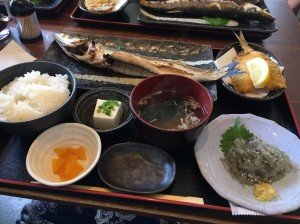 カマスの塩焼き定食